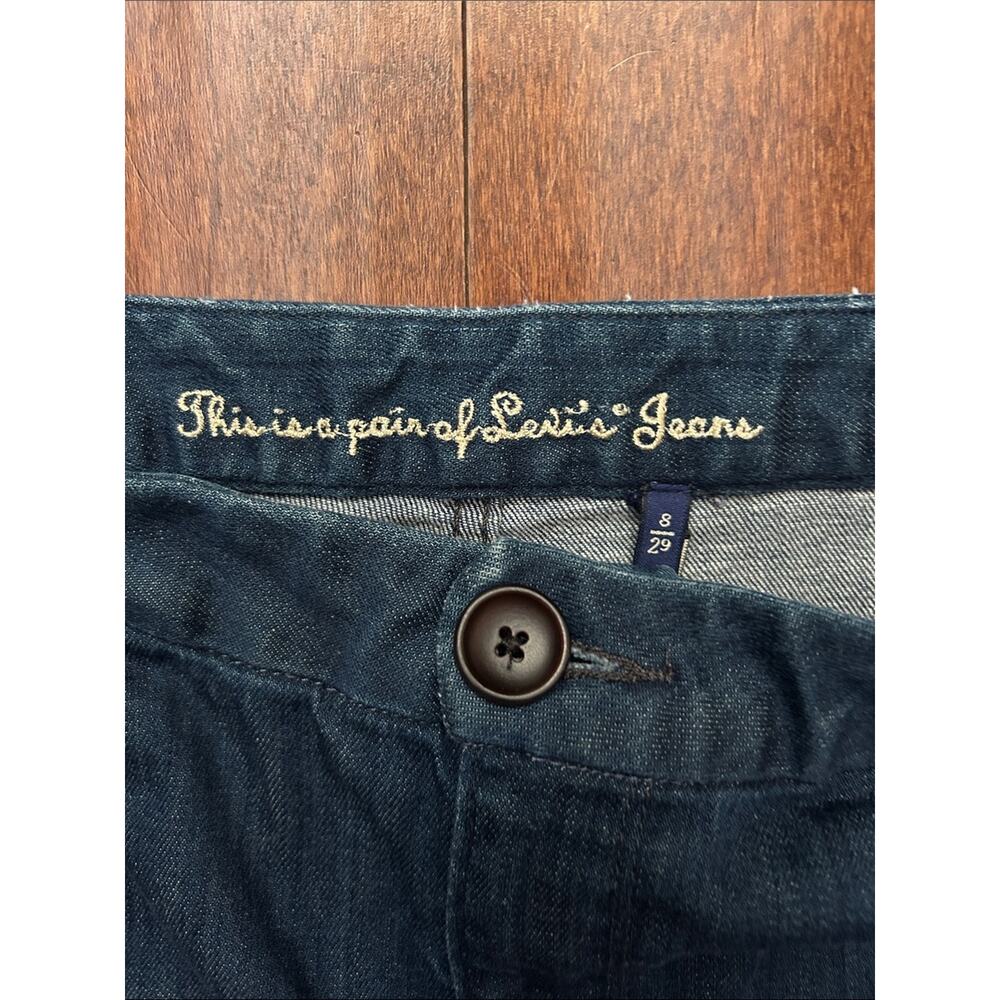 Levi's Women’s Dark Blue Slightly Flared Wide-Leg Jeans, Size 29 - Picture 9 of 11